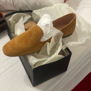 NIB J Crew Tan Smoking Slippers, Size 8 new suede